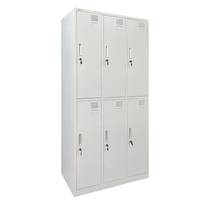 Metalinė persirengimo spintelė šešiavietė, dviejų lygių Rehalt Systems 1800 x 900 x 500