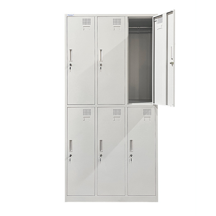 Metalinė persirengimo spintelė šešiavietė, dviejų lygių Rehalt Systems 1800 x 900 x 500