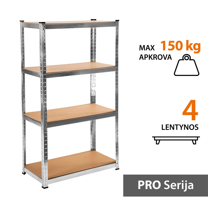 Sandėliavimo lentynos stelažai 150x75x40 PRO (3 vnt)