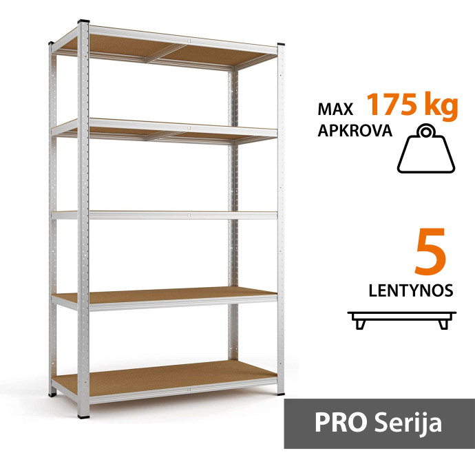 Sandėliavimo lentynos stelažai 180x90x40 PRO (3 vnt)