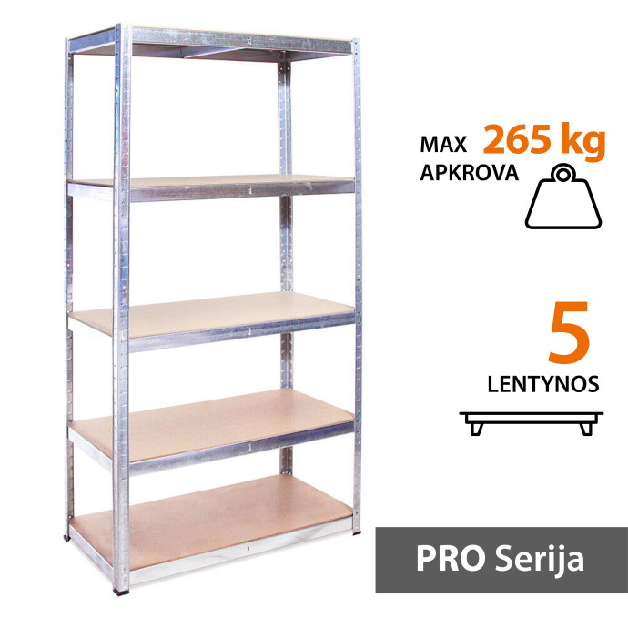 Sandėliavimo lentynos stelažai 180x90x45 PRO (2 vnt)