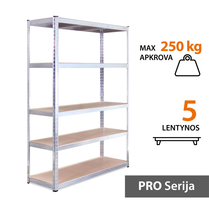 Sandėliavimo lentynos stelažai 180x120x45 PRO (3 vnt)
