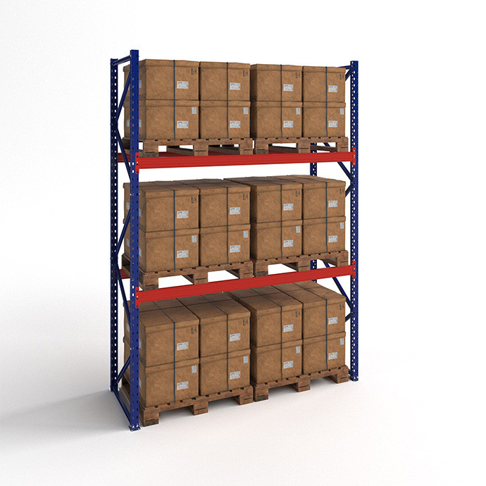 Paletinis stelažas 3500x1800x1100, 6 palečių (2 lygiai), bazinė dalis
