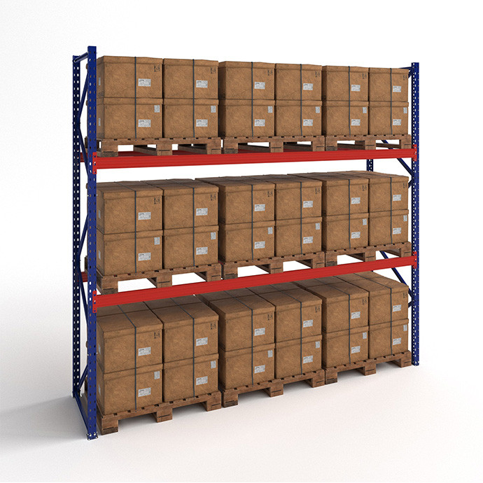 Paletinis stelažas 3500x2700x1100, 9 palečių (2 lygiai), bazinė dalis