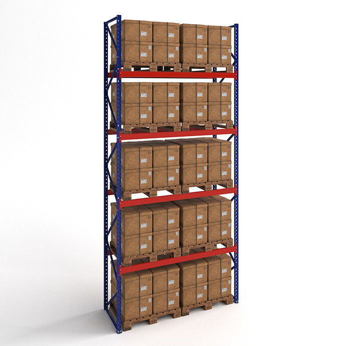 Paletinis stelažas 5000x1800x1100,  10 palečių (4 lygiai), bazinė dalis