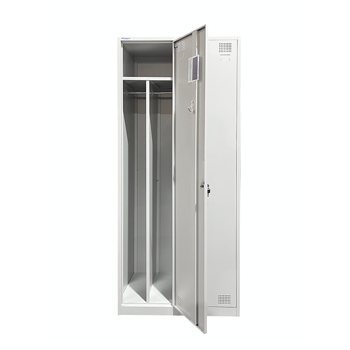 Metalinė persirengimo spintelė dvivietė su pertvara Rehalt Systems 1940 x 800 x 500 su reguliuojamomis kojelėmis 4