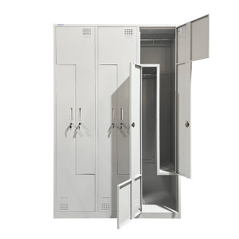 Metalinė persirengimo spintelė šešiavietė, dviejų lygių, L formos Rehalt Systems 1940 x 1200 x 500 su reguliuojamomis kojelėmis 4 Metalinė persirengimo spintelė šešiavietė, dviejų lygių, L formos Rehalt Systems 1940 x 1200 x 500 su reguliuojamomis kojelėmis 4