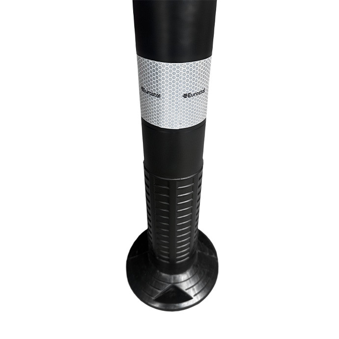 Lankstus įspėjamasis signalinis kelio stulpelis Eurostal 750 mm juodas