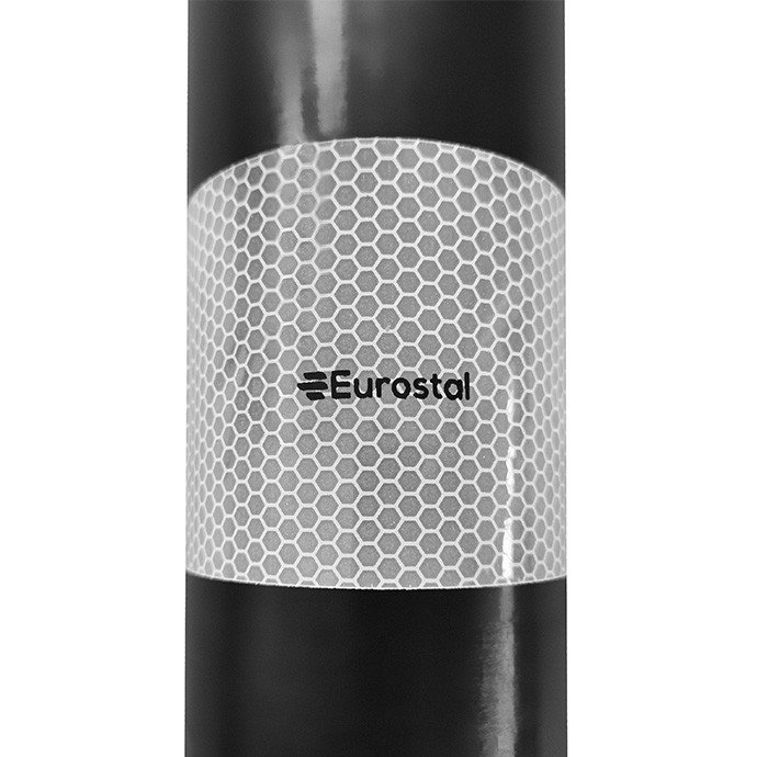 Lankstus įspėjamasis signalinis kelio stulpelis Eurostal 750 mm juodas