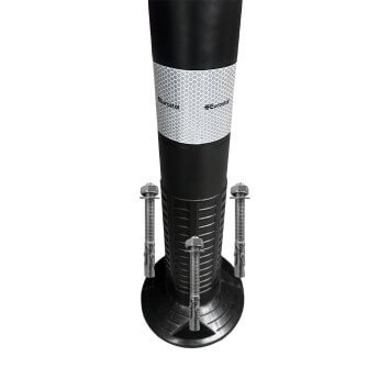 Lankstus įspėjamasis signalinis kelio stulpelis Eurostal 750 mm juodas su inkariniais varžtais (ankeriais) 2