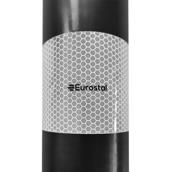 Lankstus įspėjamasis signalinis kelio stulpelis Eurostal 750 mm juodas su inkariniais varžtais (ankeriais) 5