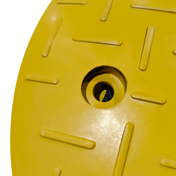 Gulintis policininkas - greičio mažinimo kalnelis Eurostal 40 cm pločio galinė dalis geltona 4 Gulintis policininkas - greičio mažinimo kalnelis Eurostal 40 cm pločio galinė dalis geltona 4