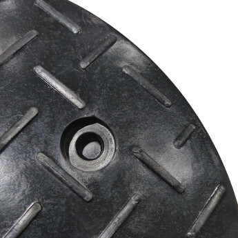Gulintis policininkas - greičio mažinimo kalnelis Eurostal 40 cm pločio galinė dalis juoda, su skylėmis tvirtinimui H4 3