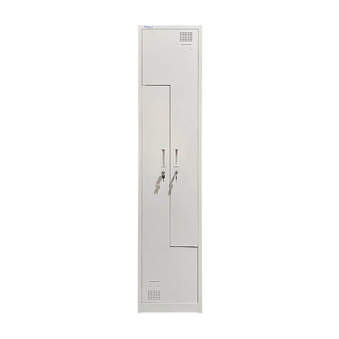 NUOMA Metalinė persirengimo spintelė dvivietė, dviejų lygių, L formos Rehalt Systems 1800 x 400 x 500 1