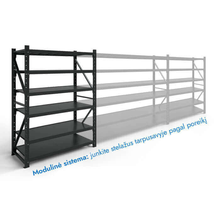 Stelažas 2000x1000x500 šešių lentynų Rehalt Systems prijungiama dalis 5
